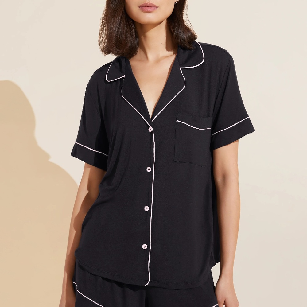 Eberjey Gisele TENCEL Modal Relaxed Short PJ Set NWT Navy